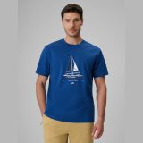 T-shirt relaxed s potlačou pánsky - modrý · záber 1