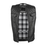 Kožená moto vesta W-TEC Losango - Veľkosť: S · záber 3