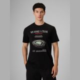 T-shirt regular s potlačou pánsky - čierny · záber 1