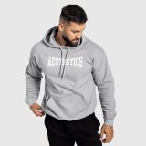 Mikina s kapucňou Iron Aesthetics Frontline, sivá · záber 3