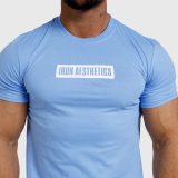 Pánske fitness tričko Iron Aesthetics Boxed, modré · záber 3