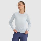 Dámsky rýchloschnúci trailový bežecký longsleeve - modrý · záber 1