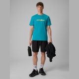 T-shirt regular s potlačou pánsky - tyrkysový · záber 2