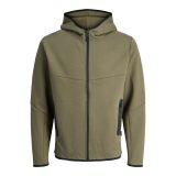 JACK AND JONES Jack & Jones Fusion Sweat Zip Hood - Veľkosť: S | Farba: Zelená · záber 1