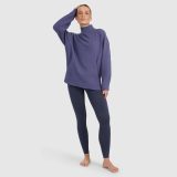 Dámska tepláková mikina na jogu a pilates - tmavomodrá · záber 2