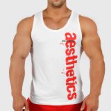 Pánske fitness tielko Iron Aesthetics Cross, biele · záber 5