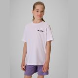 T-shirt regular s potlačou detský 4F JUNIOR x Robert Lewandowski - biely · záber 4