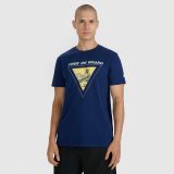 T-shirt regular s potlačou pánsky - tmavomodrý · záber 1