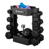 Stojan na činky inSPORTline RK3020, 8 pozícií + 2 police · záber 1