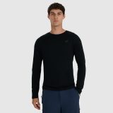 Pánsky rýchloschnúci trekkingový longsleeve s merino vlnou - čierny · záber 1
