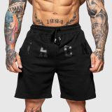Teplákové kraťasy Iron Aesthetics College, čierne · záber 2