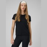 T-shirt slim hladký dámsky - čierny · záber 3