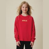Loose longsleeve s potlačou dievčenský - ružový · záber 2