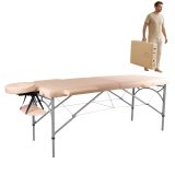 Masážne lehátko inSPORTline Tamati 186x70x63-90 cm 2-dielne hliníkové - Farba: Biela · záber 1