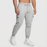 Pánske tepláky Iron Aesthetics Cargo Joggers, sivé · záber 2