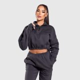 Dámska crop mikina Iron Aesthetics Simone, sivá · záber 2