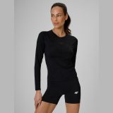 Dámsky tréningový slim rýchloschnúci longsleeve - čierny · záber 1
