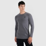Longsleeve slim hladký pánsky - sivý · záber 1