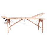 Masážne lehátko inSPORTline Japane 195x70x62-84 cm 3-dielne drevené - Farba: Čierna · záber 5