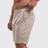 Pánske kraťasy Iron Aesthetics Chino Flex, béžové · záber 2