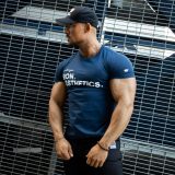 Pánske fitness tričko Iron Aesthetics Be Stronger, modré · záber 2