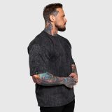Oversize tričko Iron Aesthetics College, washed black · záber 4