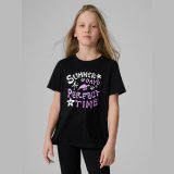 T-shirt regular s potlačou dievčenský - čierny · záber 5