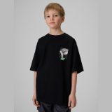 T-shirt loose s potlačou chlapčenský - čierny · záber 2