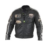 Pánska kožená moto bunda W-TEC Sheawen Black - Veľkosť: M | Farba: Čierna · záber 2