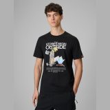 T-shirt regular s potlačou pánsky - čierny · záber 1
