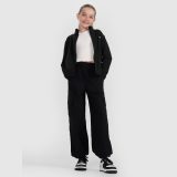 Dievčenský fleece s golierom slim - čierny · záber 2