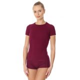 Brubeck Active Wool s krátkym rukávom Plum - S · záber 1