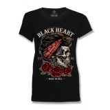 BLACK HEART Pin Up Skull čierna - M · záber 1