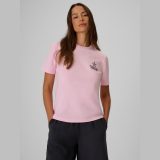 T-shirt relaxed s potlačou dámsky - ružový · záber 1