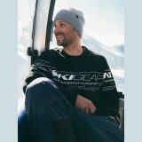 Pánsky regular sveter s vlnou - čierny · záber 1
