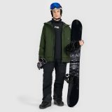 Snowboardová bunda membrána 15000 pánska - khaki · záber 2