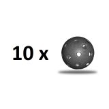 Florbalová loptička TRIX IFF - čierna - 10 ks · záber 1