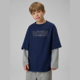 Longsleeve loose s potlačou chlapčenský - tmavomodrý · záber 2