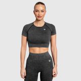 Dámsky crop top Iron Aesthetics Faded, washed black · záber 4