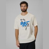 T-shirt loose s potlačou pánsky - béžový · záber 3