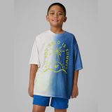 T-shirt loose s potlačou chlapčenský - modrý · záber 5
