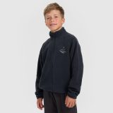 Chlapčenský regular fleece so stojačikom - tmavomodrý · záber 1