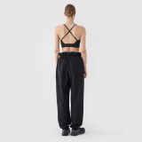 Dámske casual nohavice typu oversize parachute - čierne · záber 2