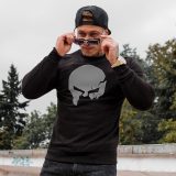 Mikina bez kapucne Iron Aesthetics SKULL, B&G · záber 3