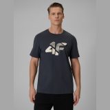 T-shirt regular s potlačou pánsky - sivý · záber 1
