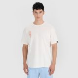Pánske oversize tričko s potlačou - biele · záber 3