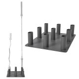 Stojan na olympijské tyče inSPORTline BR5001 • 9x50mm otvor · záber 1