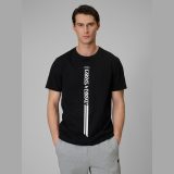 T-shirt regular s potlačou pánsky - čierny · záber 7
