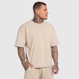 Pánske tričko Iron Aesthetics X Washed, béžové · záber 4
