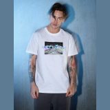 T-shirt regular s potlačou pánsky - biely · záber 2